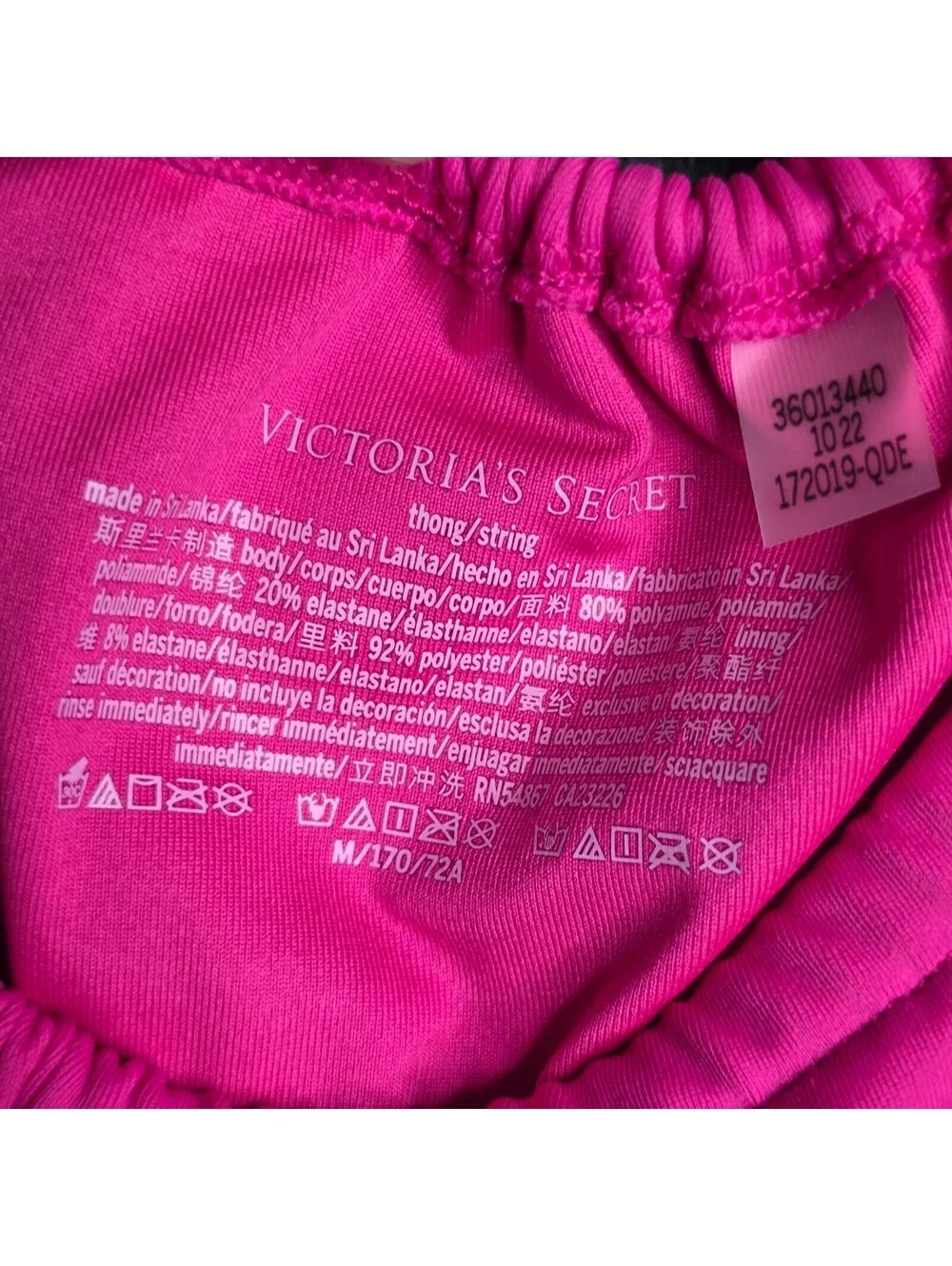Victoria's Secret Pink Thong Bikini 2 PC set Sz Large Top Medium BottomNWT